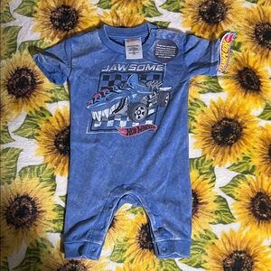 Hot Wheels Blue Baby Romper